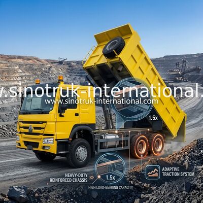 Mã lực cao 400HP Xe ben HOWO Tipper LHD 6x4 10 bánh