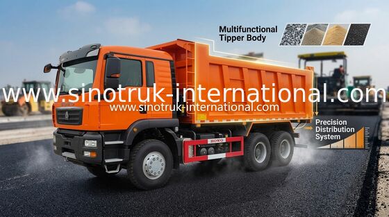 HOWO RHD Xe tải tự đổ công suất lớn cho xây dựng 30 - 40 tấn