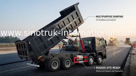 Xe tải tự đổ 12 bánh Sinotruk HOWO 8X4 400hp để khai thác