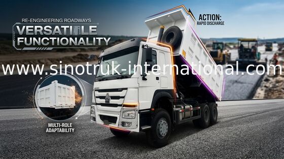 Xe tải tự đổ cỡ nhỏ 6x4 Lhd Howo 10 bánh 371hp