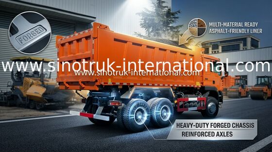 Xe ben HOWO Sinotruk 371HP TXcab Sunset Orange ZZ3257N384GB1