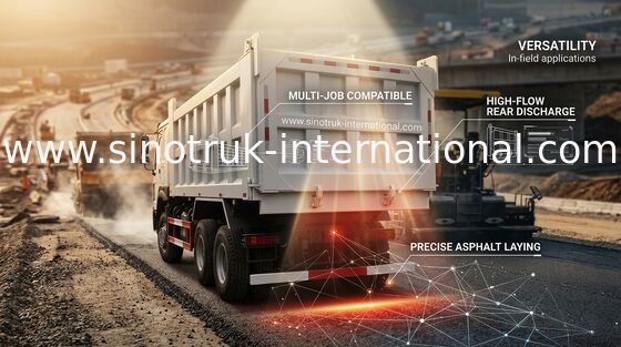 Xe ben SINOTRUK HOWO 6x4 336HP màu trắng 25 tấn LHD