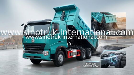 Xe tải tự đổ 266hp đến 420hp SINOTRUK HOWO A7 Hiệu suất đáng tin cậy