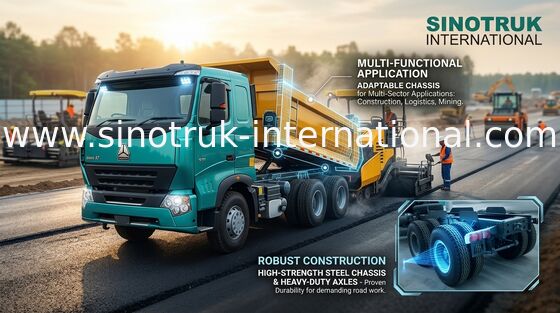 Hồ sơ thấp Tipper Dump Xe tải hạng nặng 6x4 Sinotruk Howo 290HP Sử dụng rộng rãi