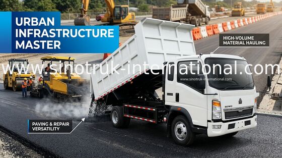 Kinh doanh xây dựng Xe ben tự đổ Sinotruk Howo 116hp