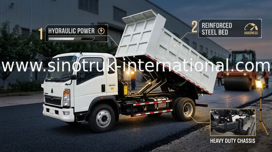 Xe tải tự đổ hạng nhẹ Sinotruk Howo 4 × 2 Rhd 8 tấn 116 mã lực