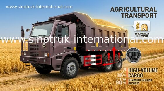 HOWO Tipper Truck / 70 T SINOTRUK HOWO Xe Tải Chở Xe Đạp Khai thác ZZ5707V3840CJ