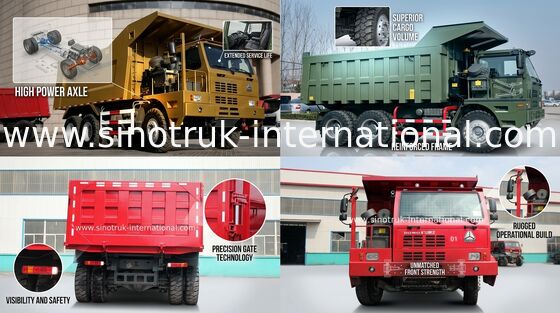Hiệu suất cao LHD 6X4 SINOTRUK HOWO Xe tải với tiêu chuẩn khí thải Euro 2