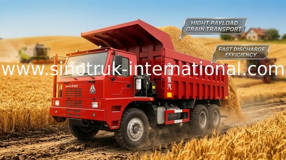 SINOTRUK HOWO70 Khai thác mỏ Xe tải LHD 10 bánh 371HP 70 tấn ZZ5707S3840AJ
