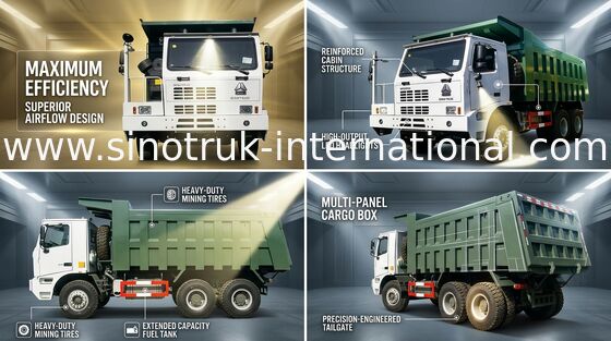 Heavy Duty Tipper Xe tải Dump Truck LHD Với Bộ xương Skeleton chiều cao Đơn phương