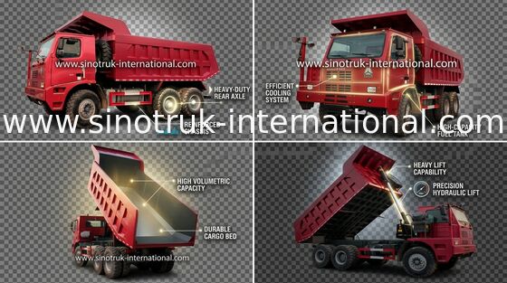 Tipper Xe Tải Chở Hàng SINOTRUK HOWO 70 Khai Thác LHD 6X4 371HP 70tons ZZ5707S3840AJ