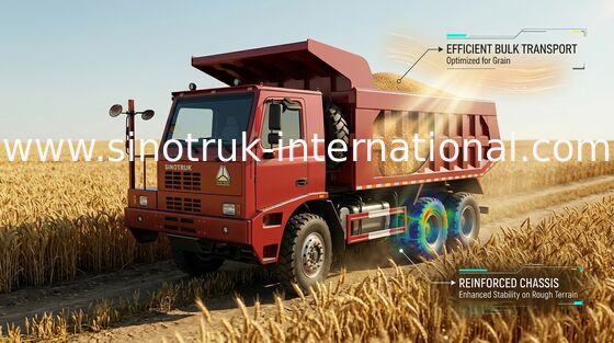 371HP Tipper Dump Truck / Trục Trục Tự Động Dump Truck Cho Khai Mỏ
