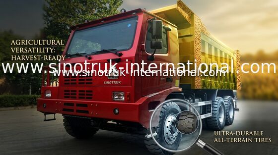 Màu SINOTRUK HOWO 6x4 Xe Tải Xúc / HOWO Xe Tải Thép Cho Khai Mỏ
