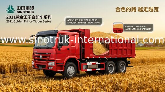 SINOTRUK Golden Prince Dump Truck 10 Khay 336HP RHD 25-30tons ZZ3251N3641W