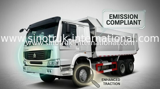 Tipper Xe tải Chở hàng SINOTRUK HOWO 10 bánh xe 10-25cubic tải trọng 25-40tons hàng