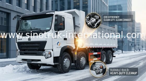 Xe tải tự đổ hạng nặng SINOTRUK HOWO A7 8X4 màu trắng để khai thác ZZ3317N3867N1