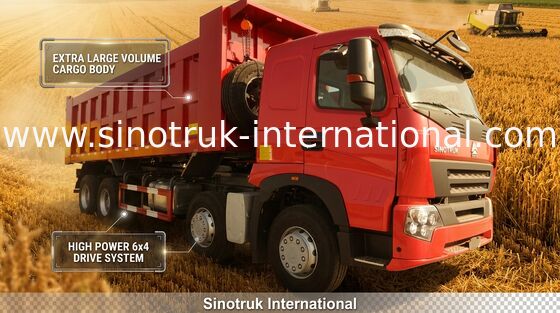 SINOTRUK HOWO A7 371HP Xe tải Chở Xe Xúc Máy Xây dựng ZZ3317N3867N1