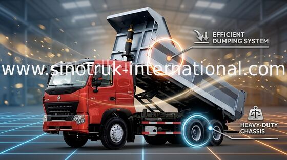Xe chở hàng rời SINOTRUK HOWO A7 371HP cho máy xây dựng ZZ3257N3847N1