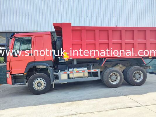 Công cụ hạng nặng HOWO 371 mã lực 6 × 4 Xe tải có thiết kế lật trung bình, thân xe 20 mét khối, được trang bị lốp xe tiêu chuẩn 12.00R20 cho vận chuyển vật liệu lớn