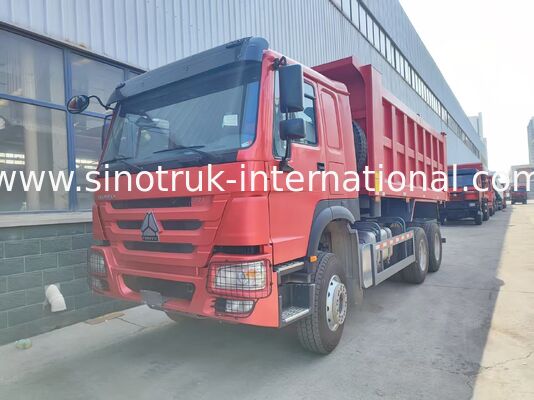 Công cụ hạng nặng HOWO 371 mã lực 6 × 4 Xe tải có thiết kế lật trung bình, thân xe 20 mét khối, được trang bị lốp xe tiêu chuẩn 12.00R20 cho vận chuyển vật liệu lớn