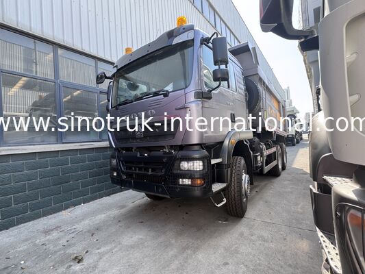 SINOTRUK HOWO TX Model 371HP LHD Tipper Dump Truck 6X4 Với đèn cảnh báo loại U Màu xám