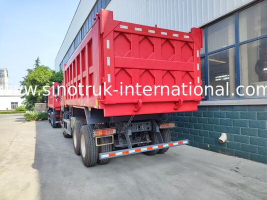 Trực thăng hạng nặng Đỏ 6 * 4 xe tải 20 mét khối 371HP Động cơ, tải trọng 40-50 tấn cho vận chuyển mìn