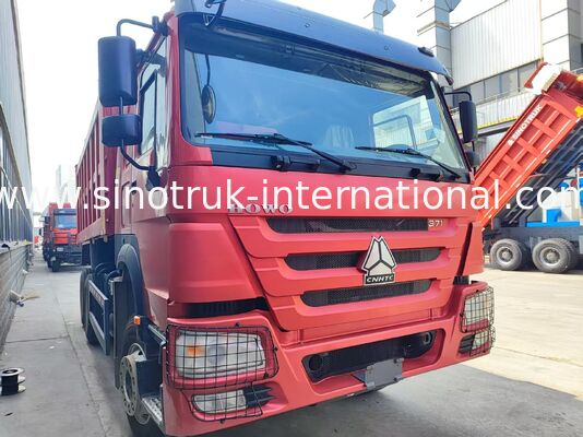 Trực thăng hạng nặng Đỏ 6 * 4 xe tải 20 mét khối 371HP Động cơ, tải trọng 40-50 tấn cho vận chuyển mìn