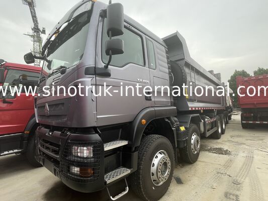 Công cụ hạng nặng HOWO TX 8X4 xe tải 400HP Double 16T trục sau Double 9.5T Xám