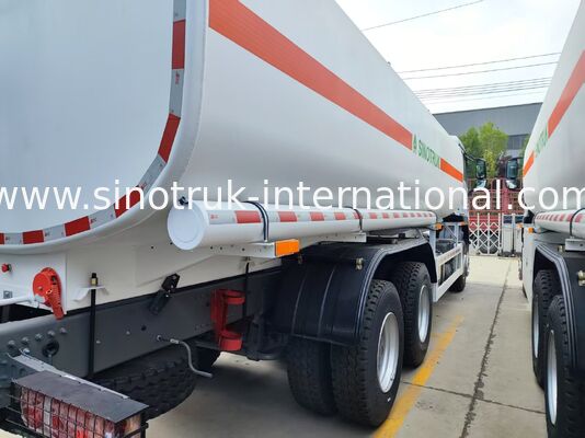 Xe bồn chở nhiên liệu HOWO TX 6×4 màu trắng 336HP | Thùng nhiên liệu 25CBM, Hiệu suất vận chuyển ổn định