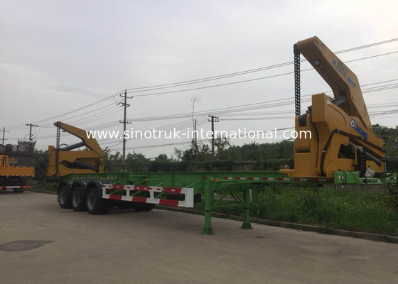 Xe tải tự tải Cần cẩu 3 thùng chứa trục để vận chuyển
