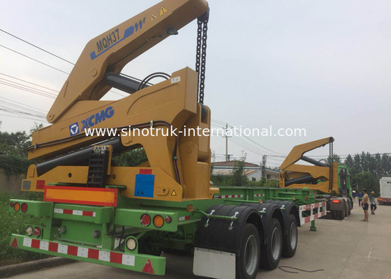 Xe tải tự tải Cần cẩu 3 thùng chứa trục để vận chuyển