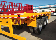 Container chở giường phẳng Xe tải rơ moóc có 3 trục 30-60 tấn 13m