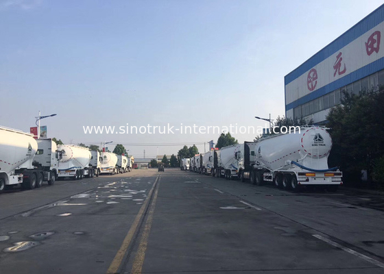 Carbon Steel Semi Trailer Truck Đối với vận chuyển vật liệu bột