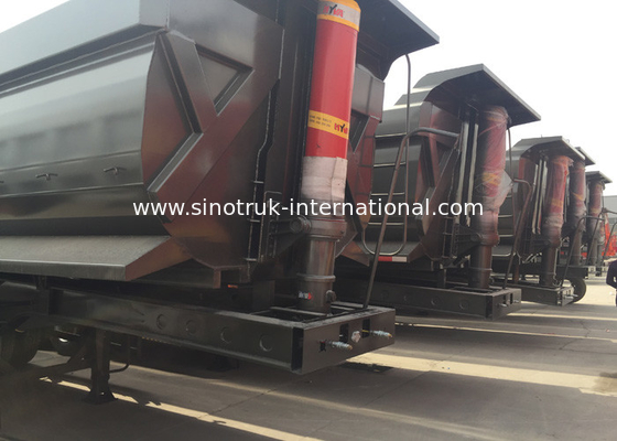 Thiết bị thủy lực hạng nặng Flatbed Semi Trailer Hộp lưu trữ cho ngành công nghiệp khai thác