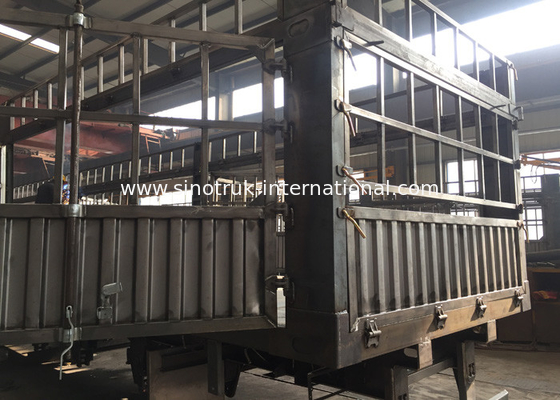 Vận chuyển bằng thép Carbon bằng phẳng Top Trailer Trailer 30-60 tấn Semi Grain Trailer