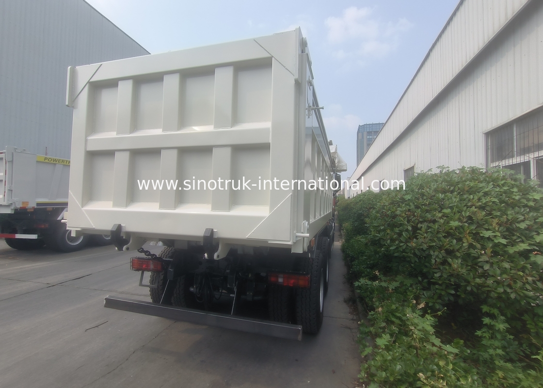 Sinotruk Tipper Dump Truck Sản phẩm mới 6 × 4 Nx 20CBM Màu trắng với bạt bọc tự động