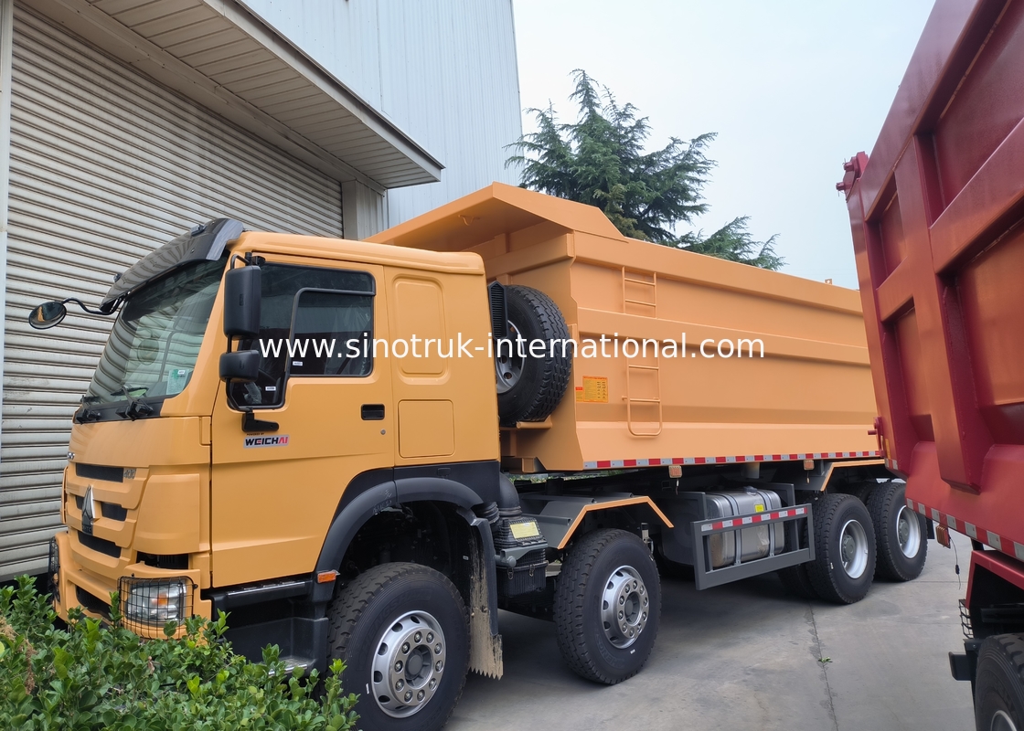 Sinotruk Howo Tipper Dump Truck 8 × 4 Lhd 12 bánh xe hình U