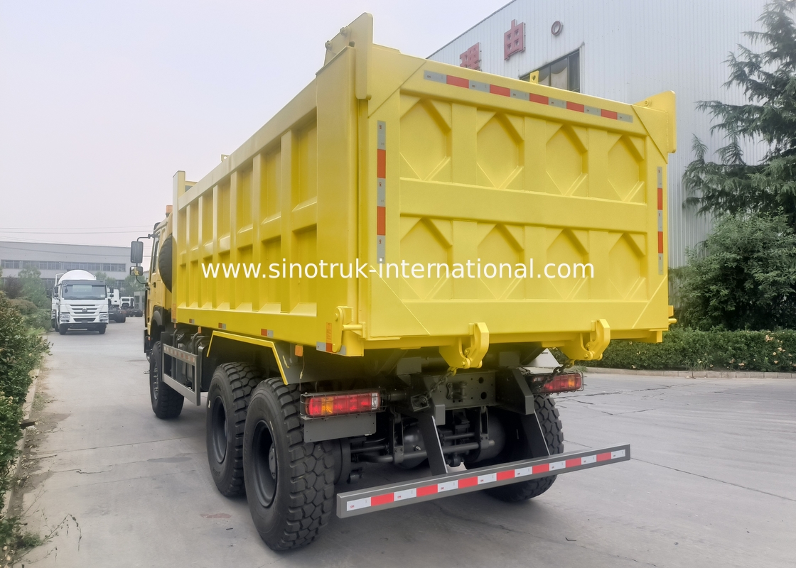 Sinotruk Howo Tipper Dump Truck 6 × 6 All Wheel Drive Với 14.00R20 Lốp đơn 380hp
