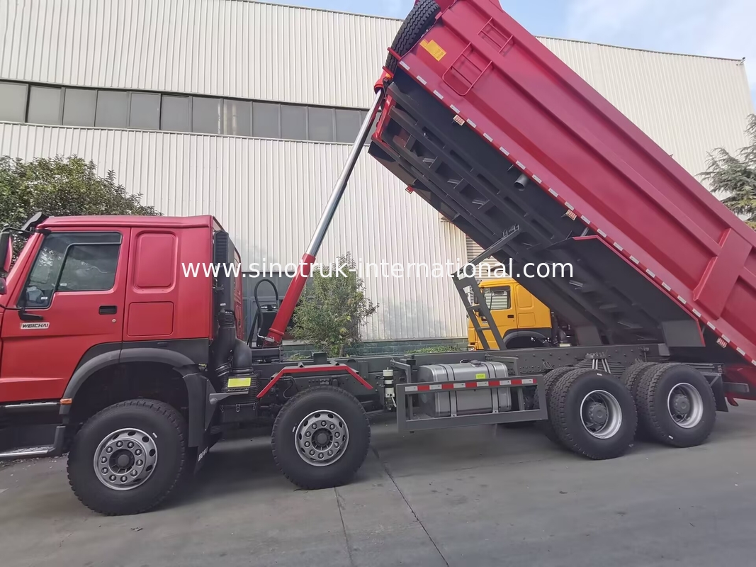 HOWO 12 bánh Sinotruk 8X4 Dump Truck 400hp Đối với khai thác mỏ LHD U loại container