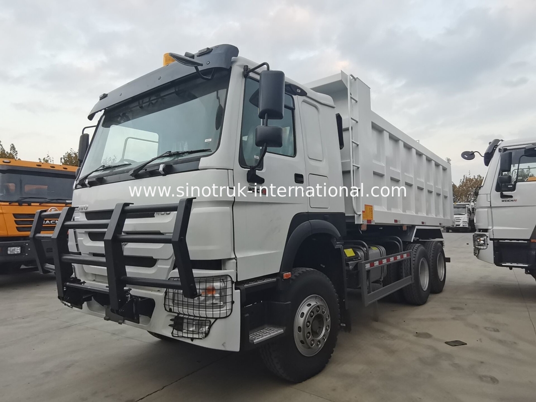 SINOTRUK HOWO 400HP xe tải đổ nát cho xây dựng A7 quân sự đèn cảnh báo đấm