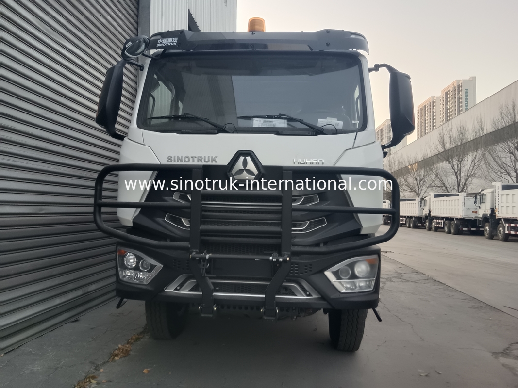 SINOTRUK HOWO 400 HP xe tải đổ nát cho xây dựng N7 quân sự đèn cảnh báo đấm