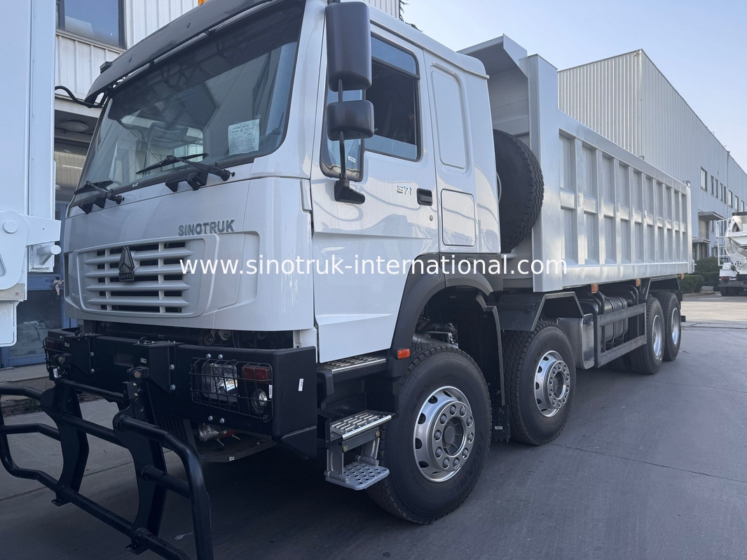 SINOTRUK HOWO 371HP Động cơ đổ rác xây dựng mặt trước cũ Bộ đệm quân sự cho khu vực khai thác mỏ