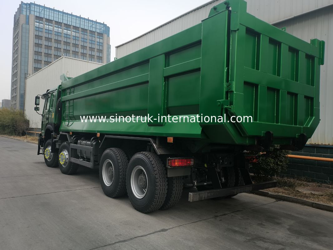 SINOTRUK HOWO 400HP 8X4 Tiếc xe tải xây dựng Old Front Face Phantom Face cab Quân đội Bumper U Type Container