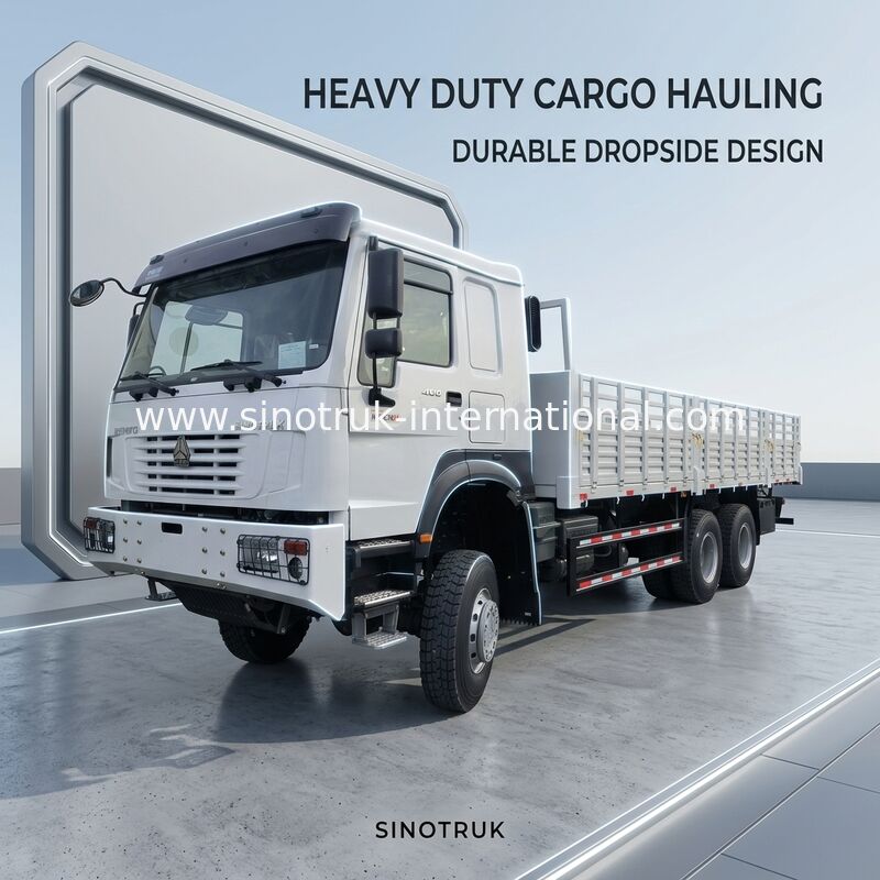 Sinotruk Howo Xe tải hàng hóa hoàn toàn mới 6 × 6 All Wheel Drive Lhd 10 Wheels Long Cargo Box
