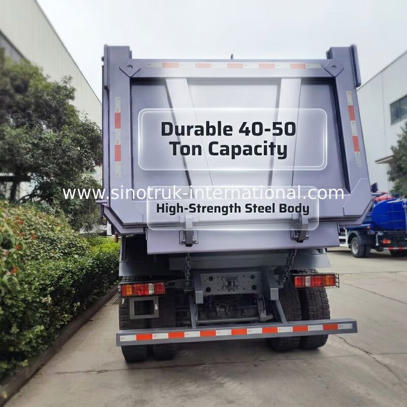 HOWO TX 6 × 4 xe tải đổ nát có thân xe 20CBM, động cơ 380HP và cơ chế nâng phía trước