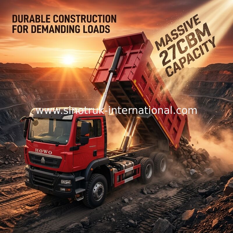 Xe tải tự đổ SINOTRUK 6 * 4 dành cho tiêu chuẩn khí thải Euro 2 và vận tải hạng nặng