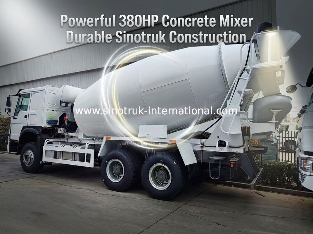 Sinotruk Howo Xe tải trộn bê tông 10CBM 6 X 4 Euro 2 380Hp Xây dựng
