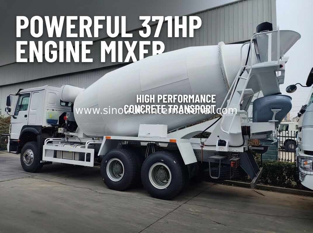 Xe trộn bê tông 6×4 371HP 12CBM hiệu suất cao, công suất mạnh mẽ cho xây dựng hạng nặng