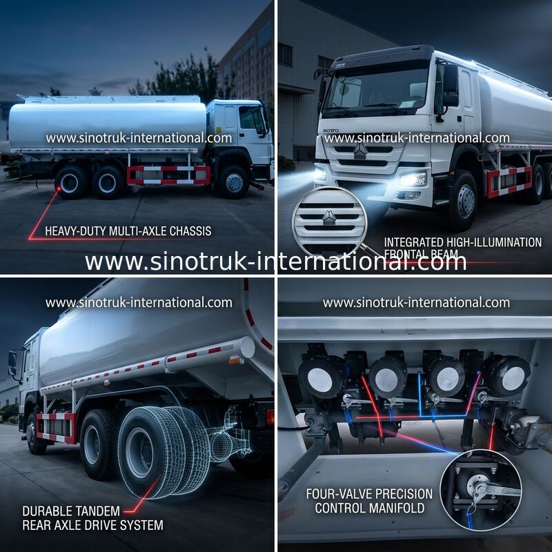 Xe tải thùng dầu 10 bánh HOWO 6×4 400HP 20CBM để vận chuyển