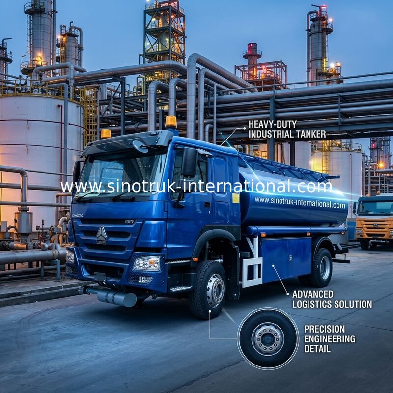 Xe bồn chở dầu 300 Hp dung tích 10CBM với khung gầm SINOTRUK vận chuyển dầu hiệu quả